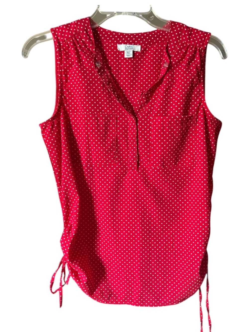 croft & barrow Red Polka Dot Sleeveless Camisole